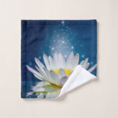 Stijlvol wit Lotus Flower Landscape, Zen Bad Handdoek (Wasdoekje)