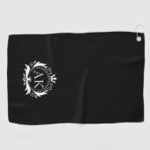 Stijlvol wit luxe Lijst en kroon Golfhanddoek (Horizontaal)