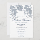 Stijlvol wit mauve blauw bloemenkant Vrijgezellenf Kaart (Voorkant)