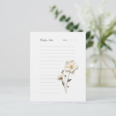 Stijlvol wit met bloemen gevoerd briefpapier (Staand voorkant)