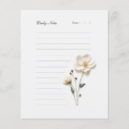 Stijlvol wit met bloemen gevoerd briefpapier