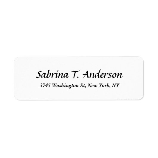Stijlvol wit modern professioneel elegant script etiket (Voorkant)