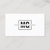 Stijlvol wit monogram persoonlijk merk minimalist visitekaartje (Achterkant)