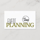 Stijlvol wit olijfgroen met Logo en foto Visitekaartje (Voorkant)