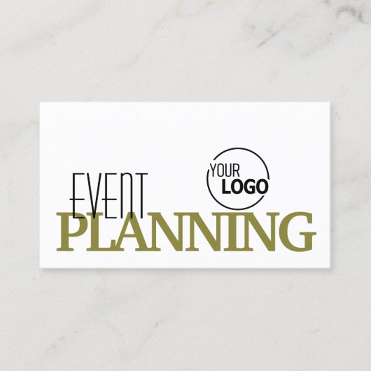 Stijlvol wit olijfgroen met Logo en foto Visitekaartje (Voorkant)