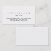 Stijlvol, wit, professioneel visitekaartje (Voorkant / Achterkant)