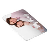 Stijlvol wit retro script, vakantiefoto magneet (Rechterzijde)