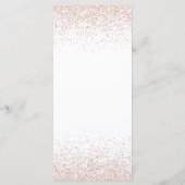 Stijlvol Wit & Roos Gouden Berg Bruiloft Menu (Achterkant)