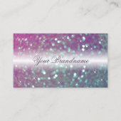 Stijlvol wit roze Blauwgroen mousserend glitter mo Visitekaartje (Voorkant)