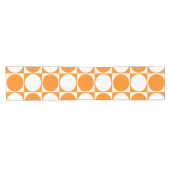 Stijlvol wit & Sinaasappel vierkanten & cirkels on Korte Tafelloper (Horizontaal)