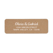 Stijlvol witboek Kraft Weddenschap Etiket (Voorkant)