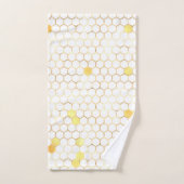 Stijlvol witgoud honingraat bad handdoek (Handdoek)