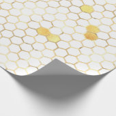 Stijlvol witgoud honingraat cadeaupapier (Hoek)