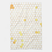 Stijlvol witgoud honingraat theedoek (Verticaal)