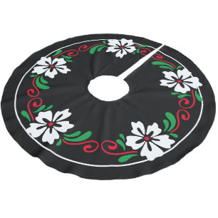 Stijlvol Witte Hibiscus Flower Kerstmis Wreater Kerstboom Rok