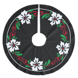 Stijlvol Witte Hibiscus Flower Kerstmis Wreater Kerstboom Rok