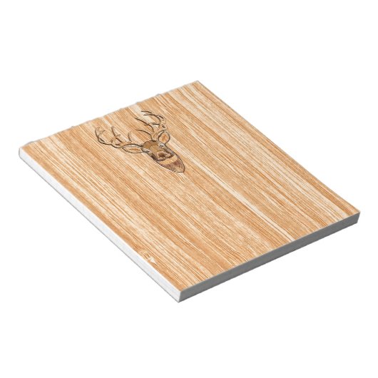 Stijlvol Witte staart Der Licht Hout Graan Deco Notitieblok (Schuin)