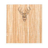 Stijlvol Witte staart Der Licht Hout Graan Deco Notitieblok (Voorkant)