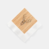 Stijlvol Witte staart Der Licht Hout Graan Deco Servetten (Hoek)