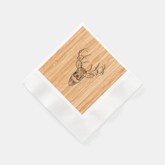 Stijlvol Witte staart Der Licht Hout Graan Deco Servetten (Hoek)