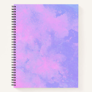 Stijlvol wolk-effect patroon Roze Paars Notitieboek