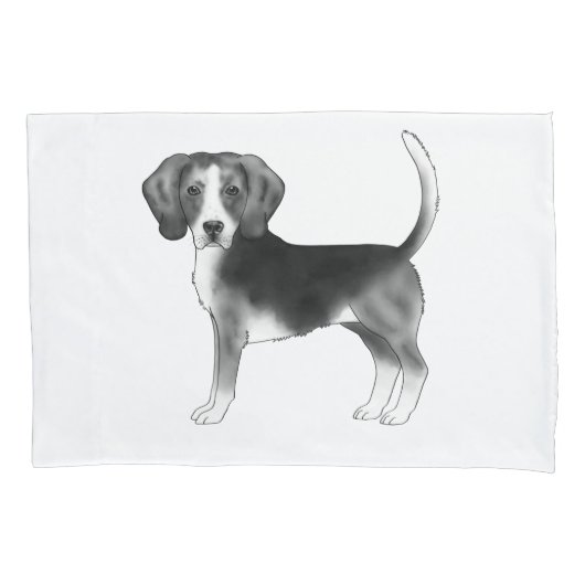 Stijlvol woordblok in zwart-wit kussensloop (Voorkant-Links)