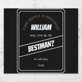 Stijlvol word jij mijn beste voorstel bier etiket (Enkel label)