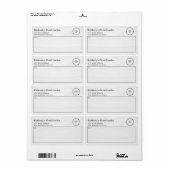 Stijlvol Zakelijk Professioneel Logo Verzendlabel (Full Sheet)