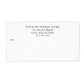 Stijlvol Zakelijk Professioneel Logo Verzendlabel (Voorkant)