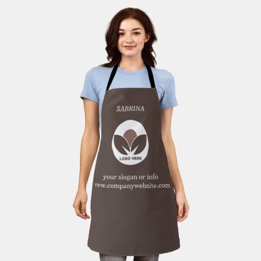 Stijlvol zakelijk Schort | Mocha Mousse | Custom (Gedragen)