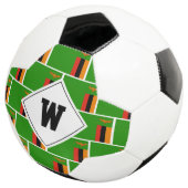Stijlvol ZAMBIA FLAG Monogram Voetbal (Drie kwart)