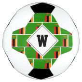 Stijlvol ZAMBIA FLAG Monogram Voetbal (Voorkant)
