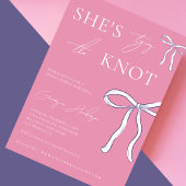 Stijlvol Ze is Tying the Knot Pink Vrijgezellenfee Kaart