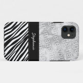 Stijlvol Zebra Afdrukken Aangepaste foto iPhone 5 Case-Mate iPhone Case (Achterkant (horizontaal))