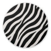 Stijlvol zebra patroon keramische la knop accent (Voorkant)