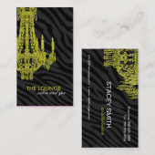 Stijlvol Zebra Print Salon and Spa Visitekaartje (Voorkant / Achterkant)