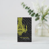 Stijlvol Zebra Print Salon and Spa Visitekaartje (Staand voorkant)