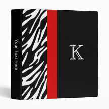 Stijlvol Zebra Stripe Monogram drie Ring-Multomapp