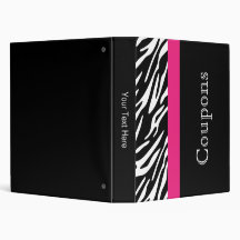 Stijlvol Zebra Stripe Monogram drie Ring-Multomapp