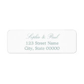 Stijlvol Zee Glas Wit Retouradreslabel Etiket (Voorkant)