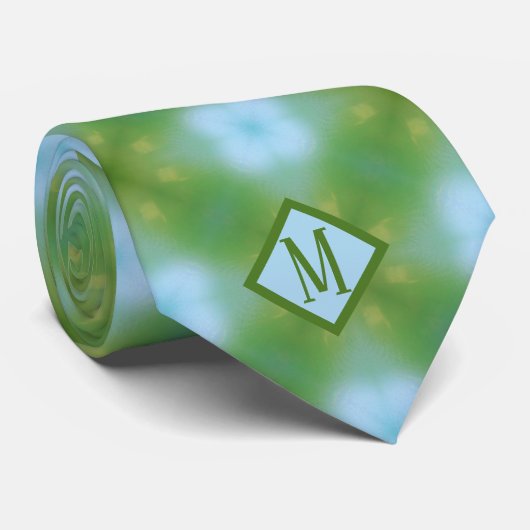 Stijlvol Zee Groen blauw uniek patroonontwerp Stropdas (Opgerold)
