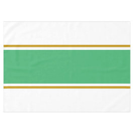 Stijlvol Zee Groen Bruin Racing Stripes op Wit Tafelkleed