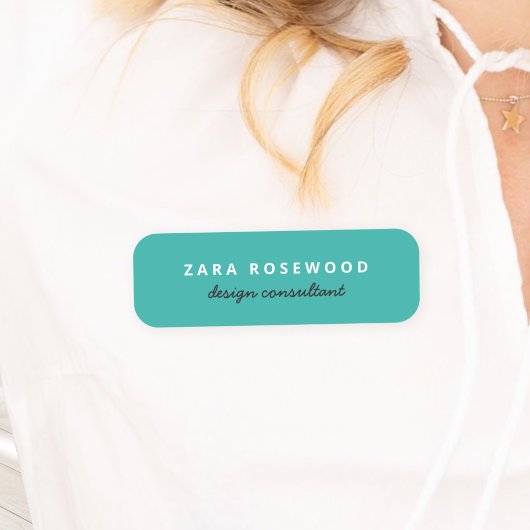 Stijlvol Zee Groene Moderne Minimale Naamplaatje