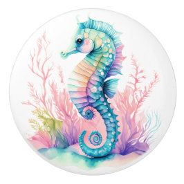 Stijlvol zeepaardje. Strandhuis, vakantie appartem Keramische Knop