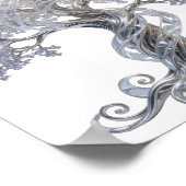 Stijlvol Zilver ABSTRACT ART Ontwerp Poster (Hoek)