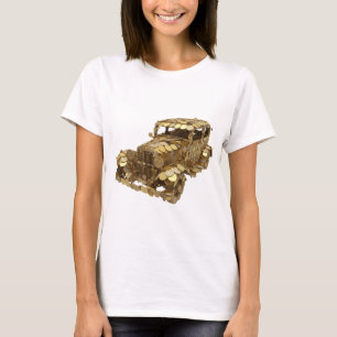 Stijlvol Zilver ABSTRACTE KUNST Artistiek Motief T-shirt