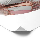 Stijlvol Zilver ABSTRACTE KUNST Design Poster (Hoek)