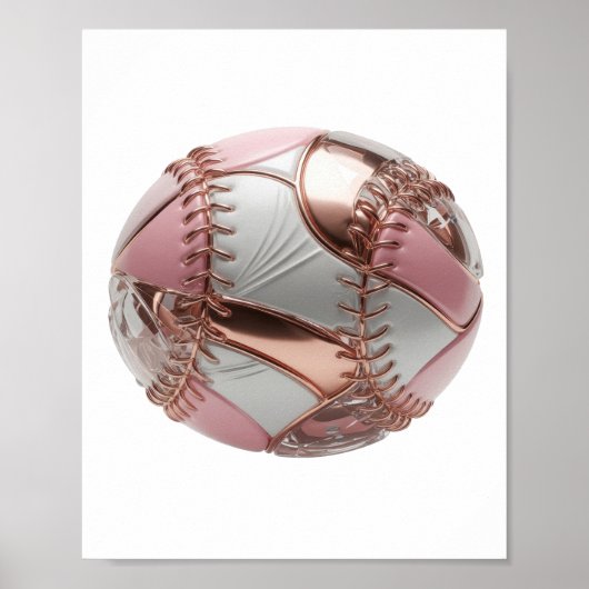 Stijlvol Zilver ABSTRACTE KUNST Design Poster (Voorkant)