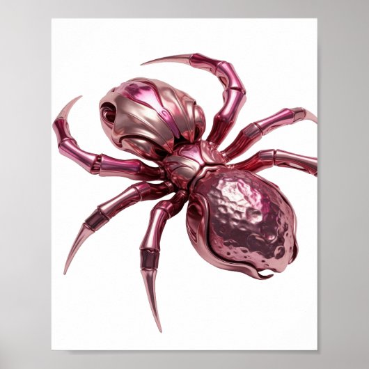 Stijlvol Zilver ABSTRACTE KUNST Grafisch ontwerp Poster (Voorkant)