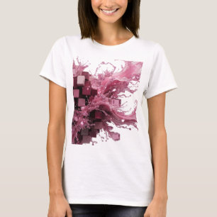 Stijlvol Zilver ABSTRACTE KUNST Kunstprint v2 T-shirt